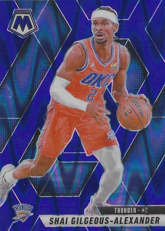 Shai Gilgeous-Alexander 2024 Mosaic #38 Blue Seismic /149 RAW