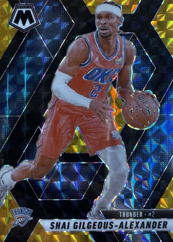 Shai Gilgeous-Alexander 2024 Mosaic #38 Choice Black Gold /8 RAW