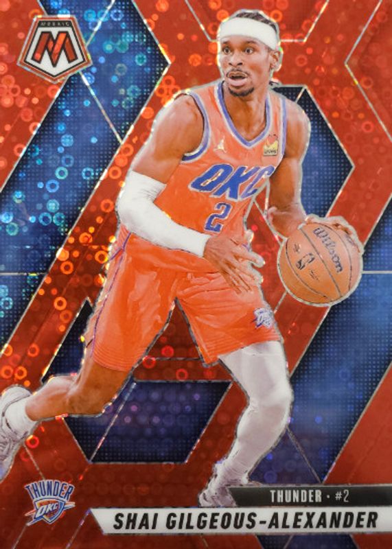 Shai Gilgeous-Alexander 2024 Mosaic #38 Fast Break Red /99 RAW
