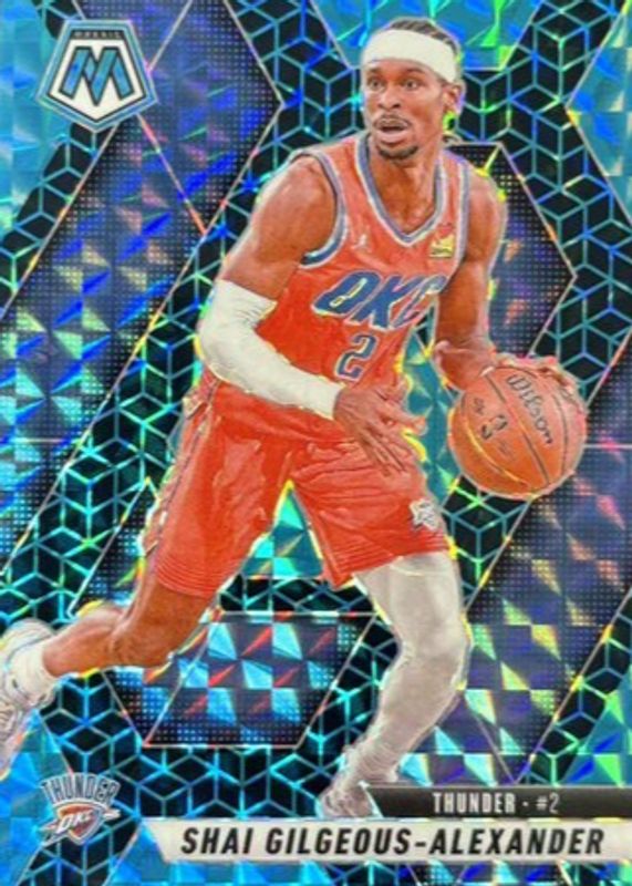Shai Gilgeous-Alexander 2024 Mosaic #38 Spectris Blue FOTL /25 RAW