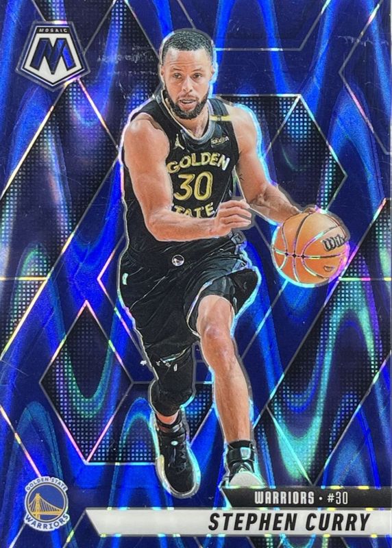 Stephen Curry 2024 Mosaic #163 Blue Seismic /149 RAW