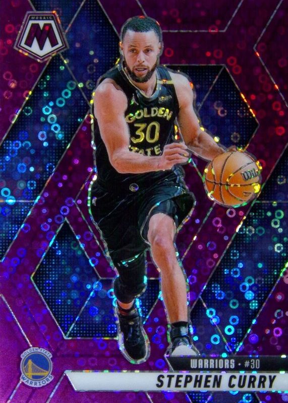 Stephen Curry 2024 Mosaic #163 Fast Break Purple /50 RAW