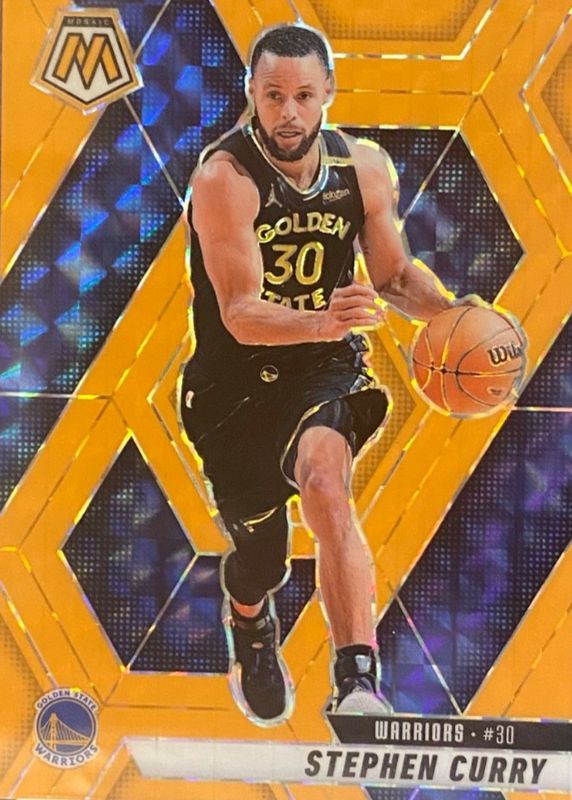 Stephen Curry 2024 Mosaic #163 Orange Fluorescent /25 RAW