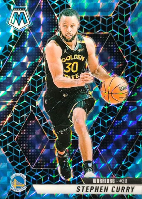 Stephen Curry 2024 Mosaic #163 Spectris Blue FOTL /25 RAW