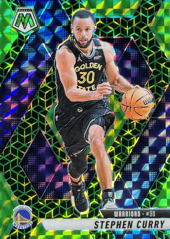 Stephen Curry 2024 Mosaic #163 Spectris Green FOTL /5 RAW