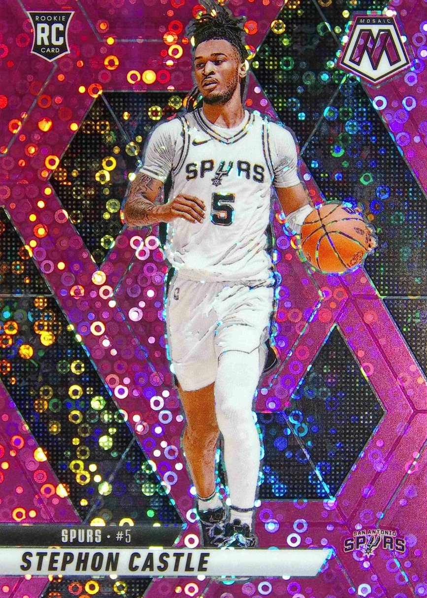 Stephon Castle 2024 Mosaic #236 Fast Break Pink /20 Price Guide