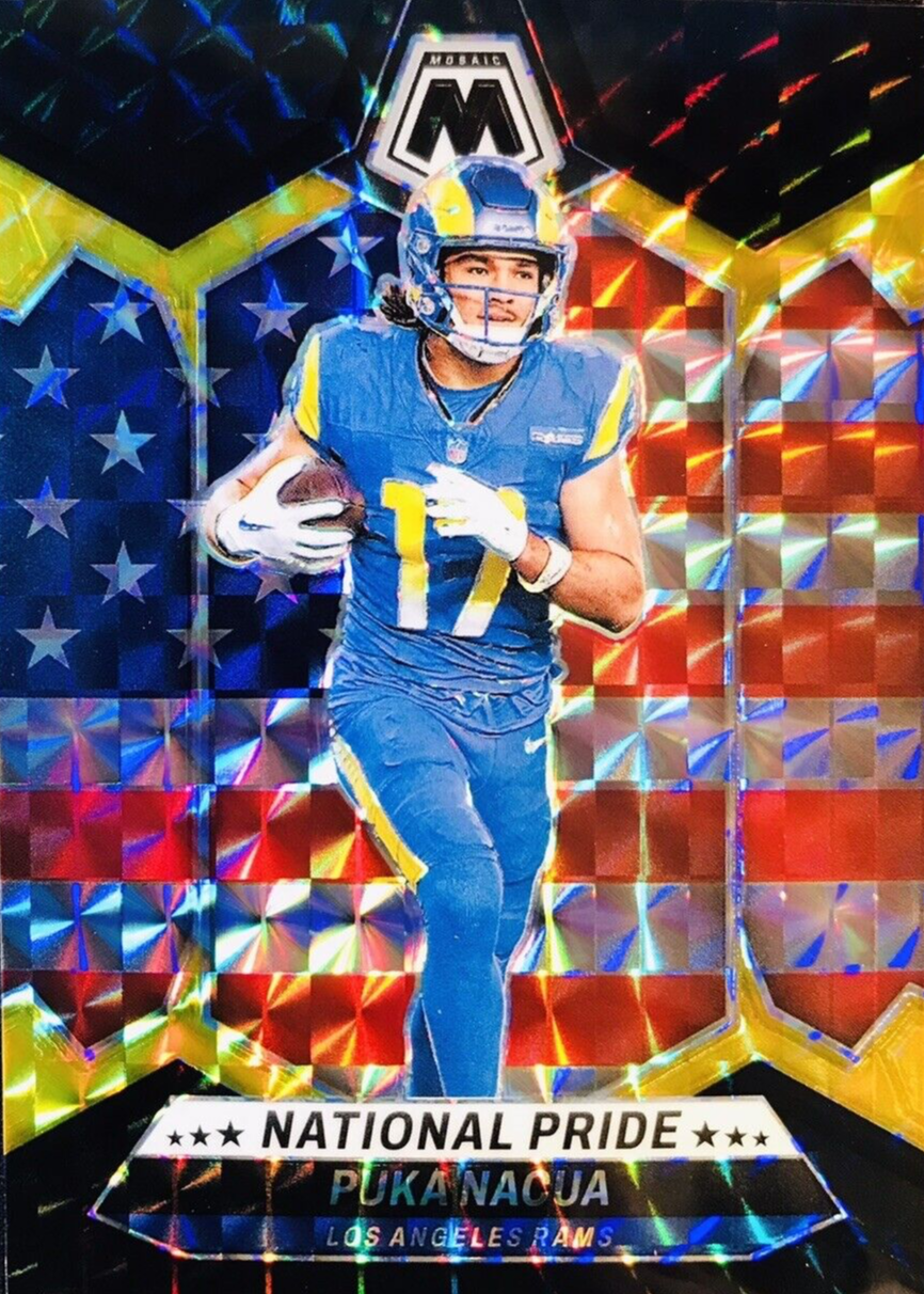 Puka Nacua 2024 Mosaic #264 National Pride - Choice Black Gold /8