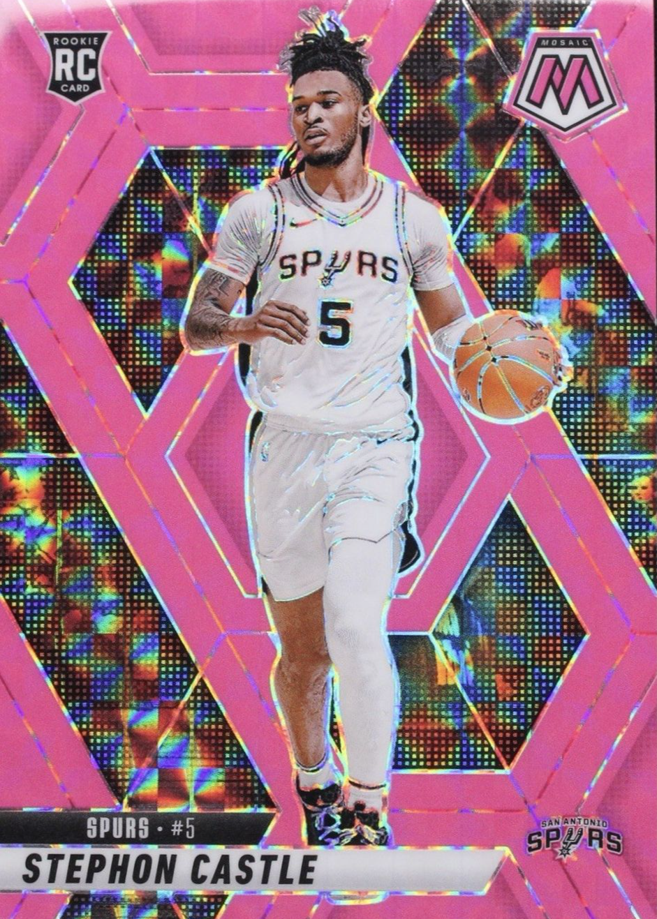 Stephon Castle 2024 Mosaic #236 Pink Fluorescent /10 Price Guide