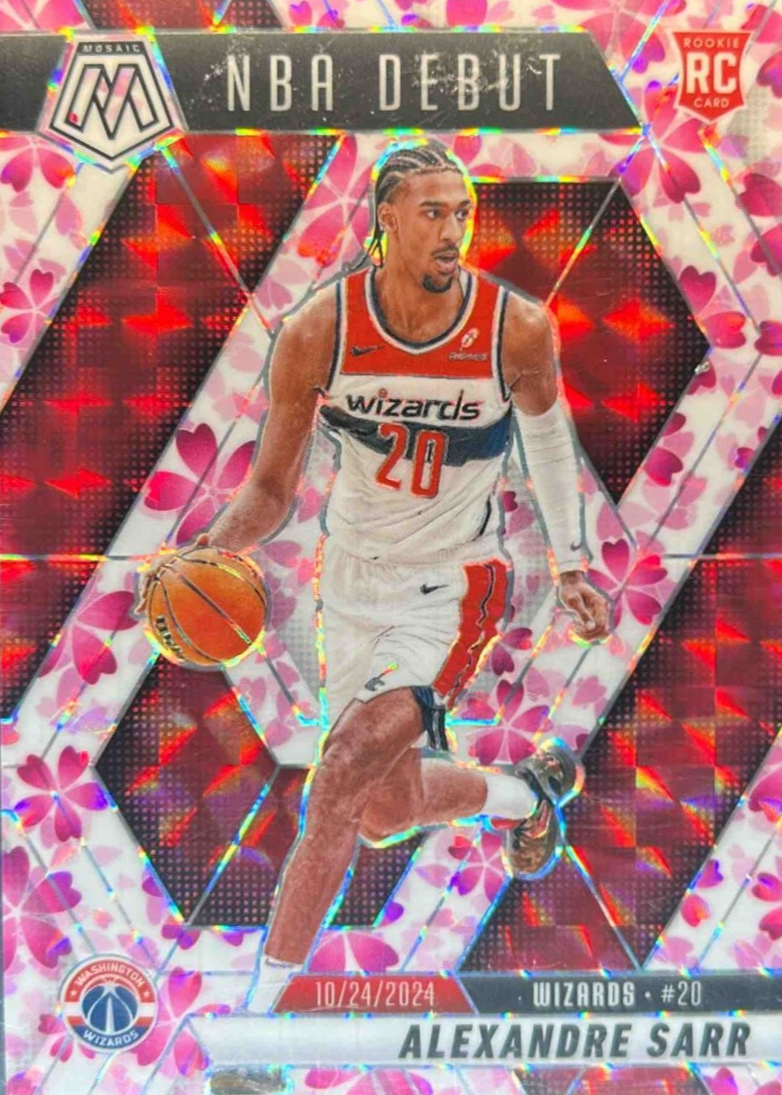 Alexandre Sarr 2024 Mosaic #254 NBA Debut - Choice Cherry Blossom