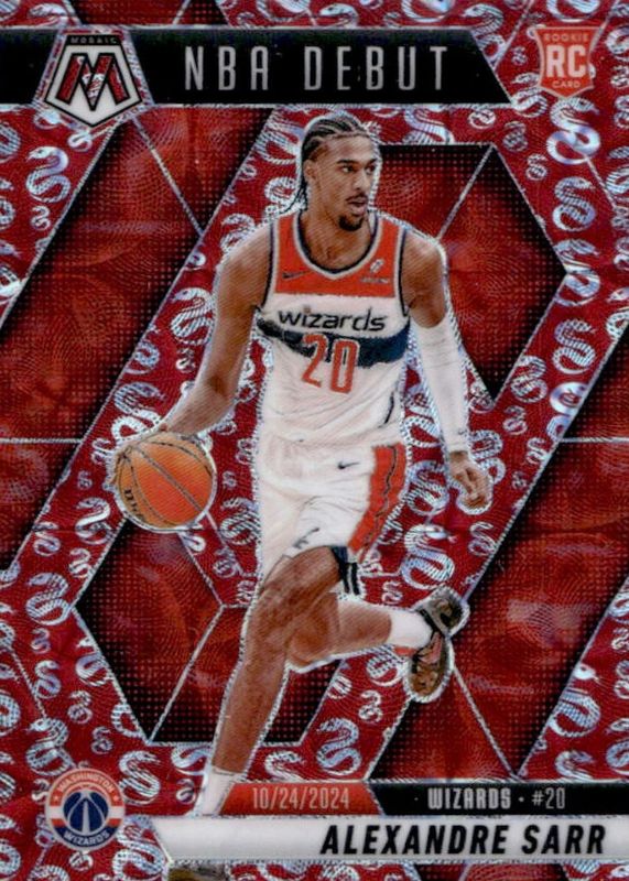 Alexandre Sarr 2024 Mosaic #254 NBA Debut - Year of the Snake /(SSP) Rookie RAW