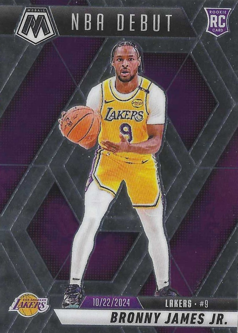 Bronny James Jr. 2024 Mosaic #262 NBA Debut Price Guide - Sports