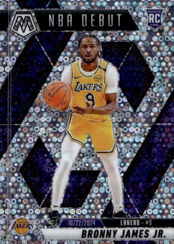 Bronny James Jr. 2024 Mosaic #262 NBA Debut - Fast Break Rookie RAW