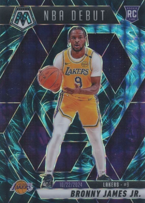 Bronny James Jr. 2024 Mosaic #262 NBA Debut - Genesis /(SSP) Rookie RAW