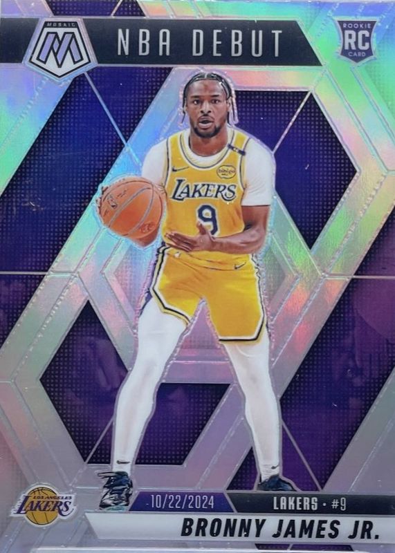 Bronny James Jr. 2024 Mosaic #262 NBA Debut - Silver Rookie RAW