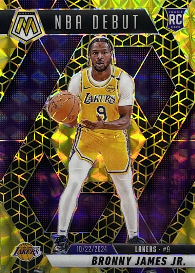 Bronny James Jr. 2024 Mosaic #262 NBA Debut - Spectris Gold FOTL