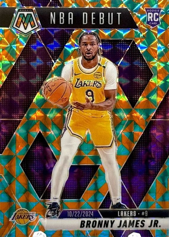 Bronny James Jr. 2024 Mosaic #262 NBA Debut - Tessellation /15 Rookie RAW