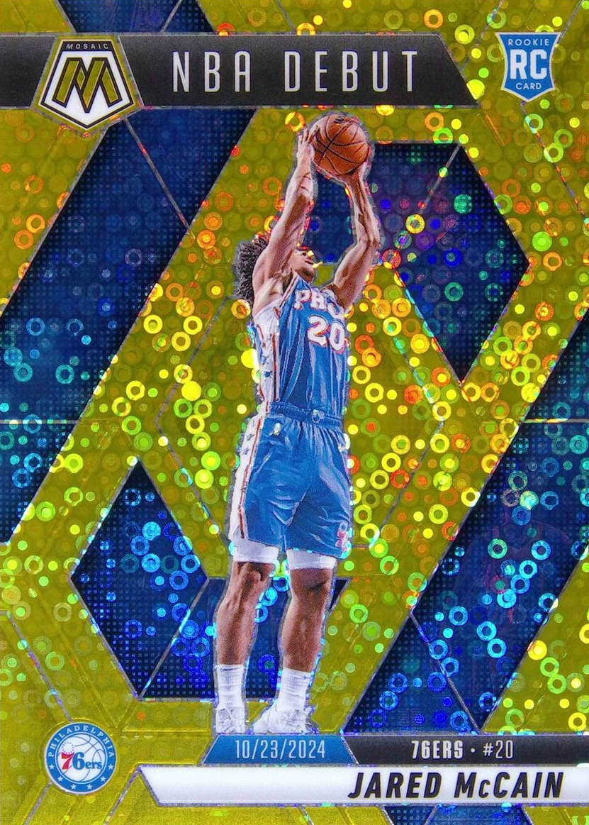 Jared McCain 2024 Mosaic #263 NBA Debut - Fast Break Gold /10 