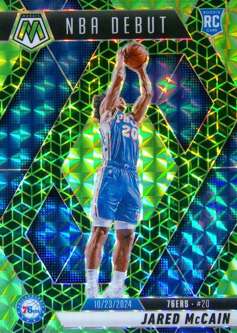 Jared McCain 2024 Mosaic #263 NBA Debut - Spectris Green FOTL /5
