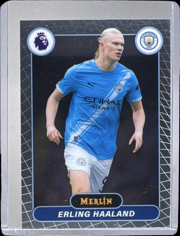 Erling Haaland 2026 Topps Merlin Premier League #123 Base Price Guide ...