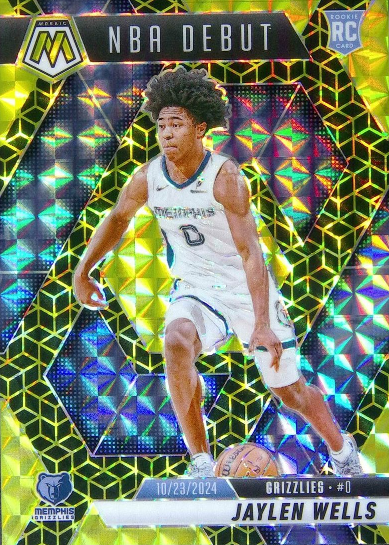 Jaylen Wells 2024 Mosaic #260 NBA Debut - Spectris Gold FOTL /10