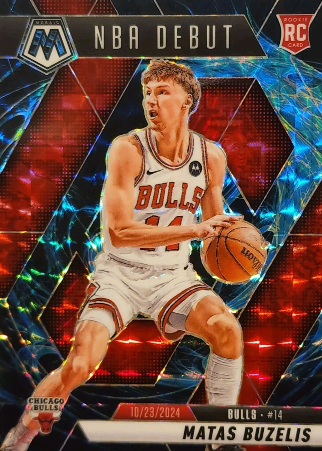 Matas Buzelis 2024 Mosaic #257 NBA Debut - Genesis /(SSP) Price