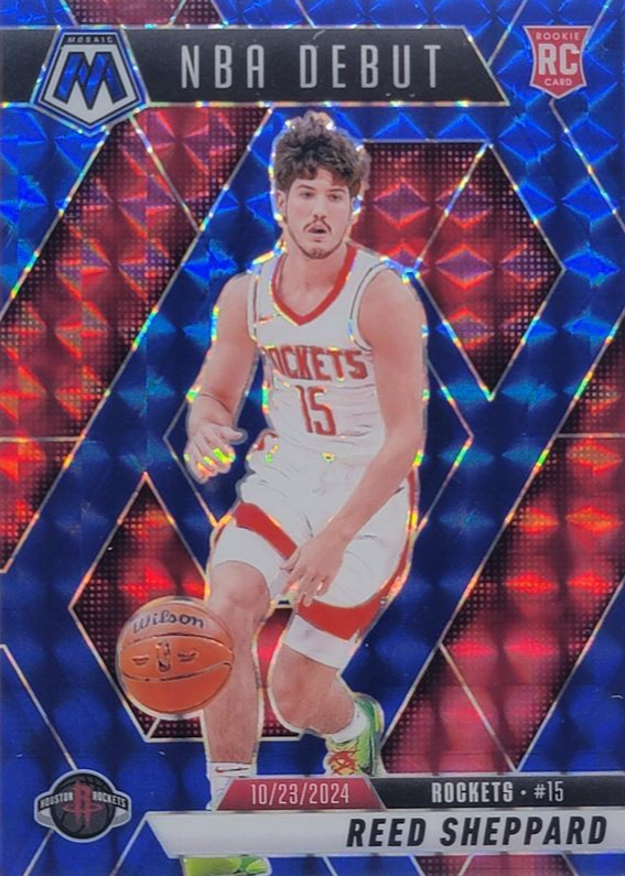 Reed Sheppard 2024 Mosaic #252 NBA Debut - Blue /199 Price Guide ...