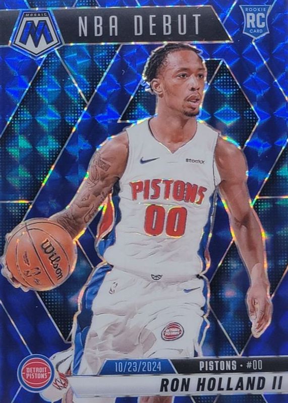 Ron Holland II 2024 Mosaic #258 NBA Debut - Blue /199 Rookie RAW