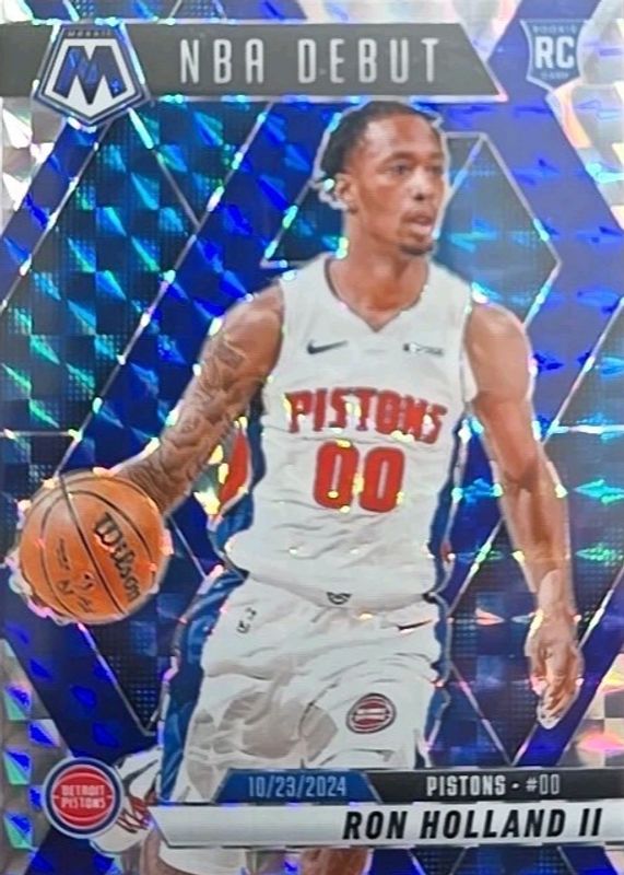 Ron Holland II 2024 Mosaic #258 NBA Debut - Choice Blue /45 Rookie RAW