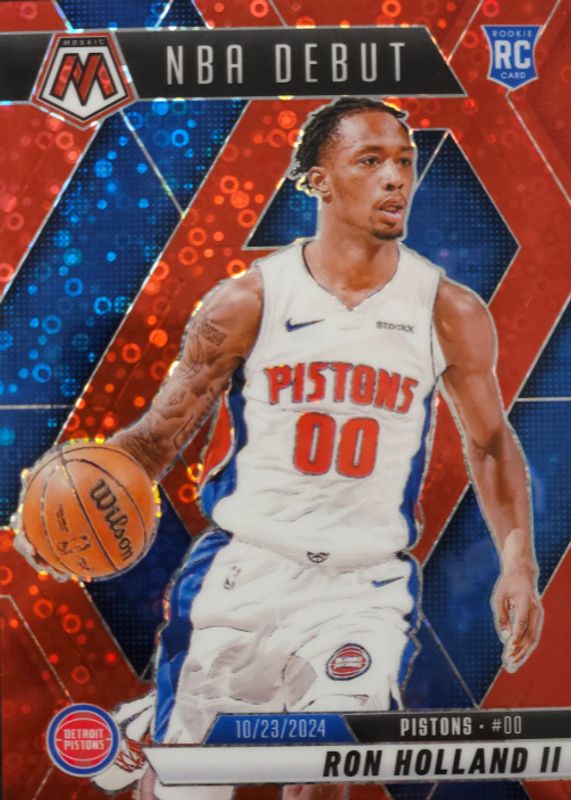 Ron Holland II 2024 Mosaic #258 NBA Debut - Fast Break Red /99 Rookie RAW