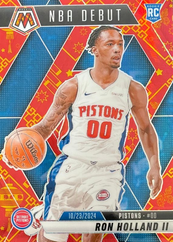 Ron Holland II 2024 Mosaic #258 NBA Debut - Lucky Envelopes /8 Rookie RAW