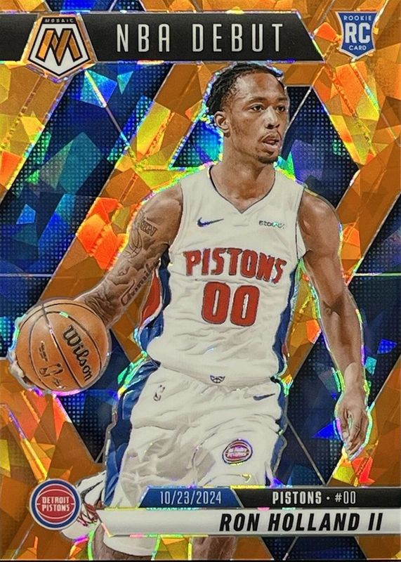 Ron Holland II 2024 Mosaic #258 NBA Debut - Orange Ice /49 Rookie RAW