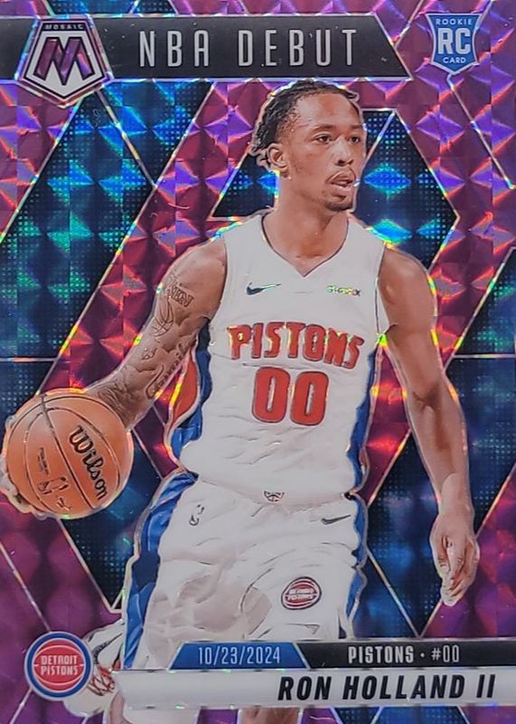 Ron Holland II 2024 Mosaic #258 NBA Debut - Purple /99 Rookie RAW