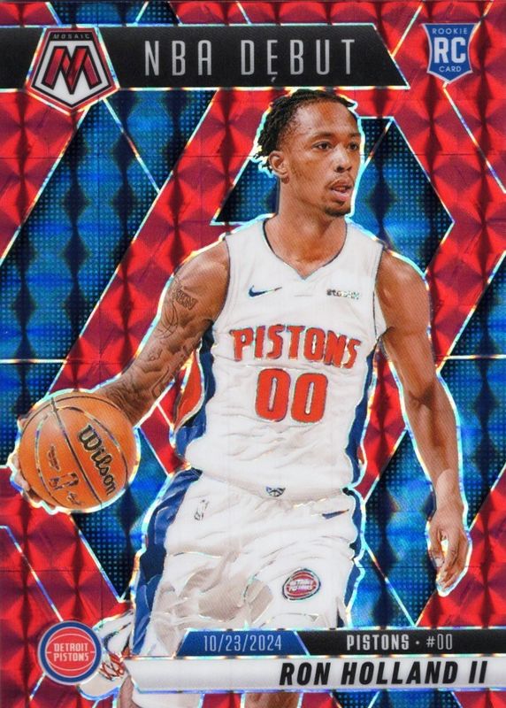 Ron Holland II 2024 Mosaic #258 NBA Debut - Red Rookie RAW