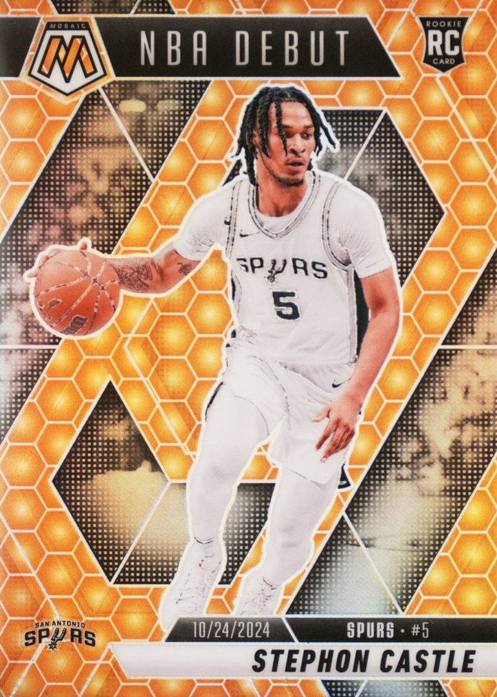 Stephon Castle 2024 Mosaic #267 NBA Debut - Honeycomb /(SSP) Price