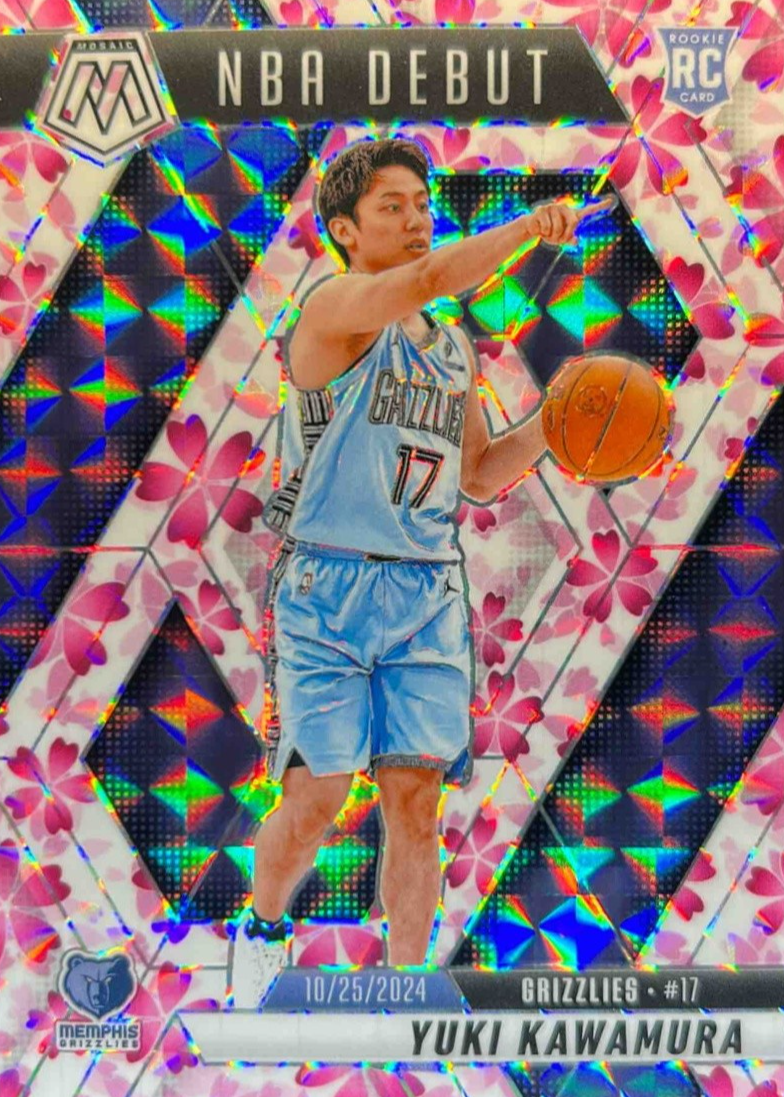 Yuki Kawamura 2024 Mosaic #265 NBA Debut - Choice Cherry Blossom