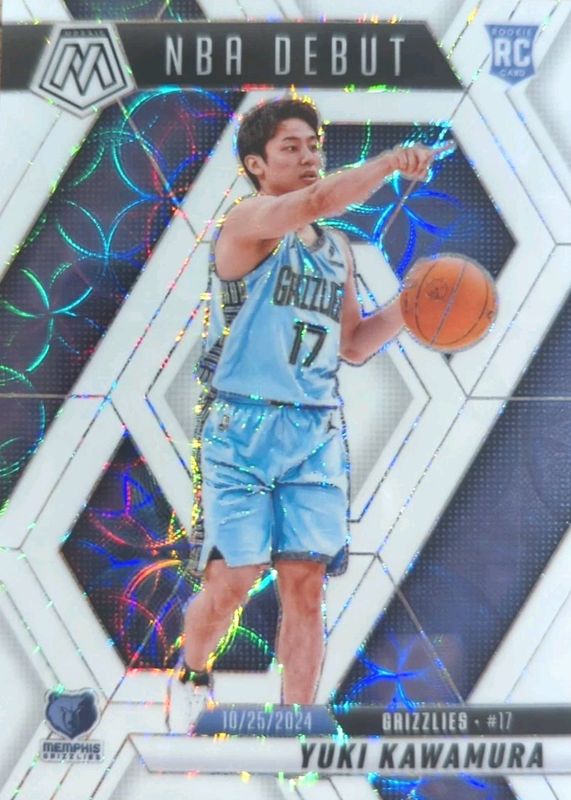 Yuki Kawamura 2024 Mosaic #265 NBA Debut - International White /25 RAW