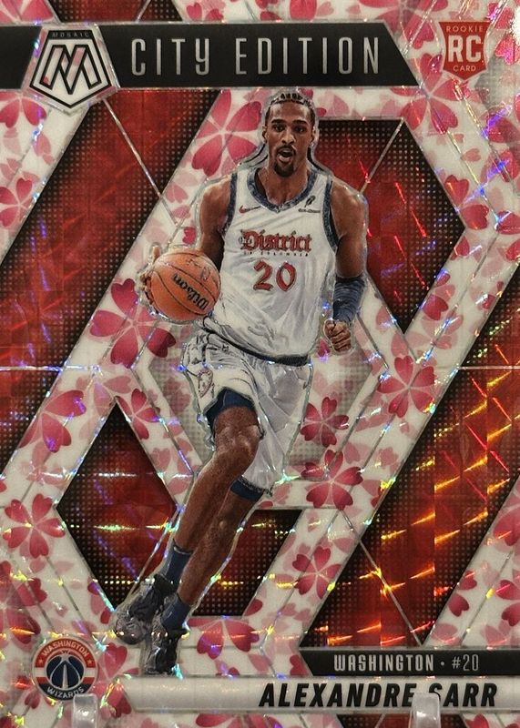 Alexandre Sarr 2024 Mosaic #278 City Edition - Choice Cherry Blossom /20 Rookie RAW