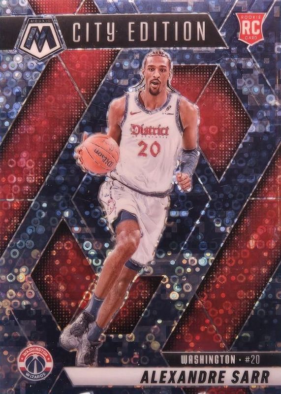Alexandre Sarr 2024 Mosaic #278 City Edition - Fast Break Blue Camo /35 Rookie RAW
