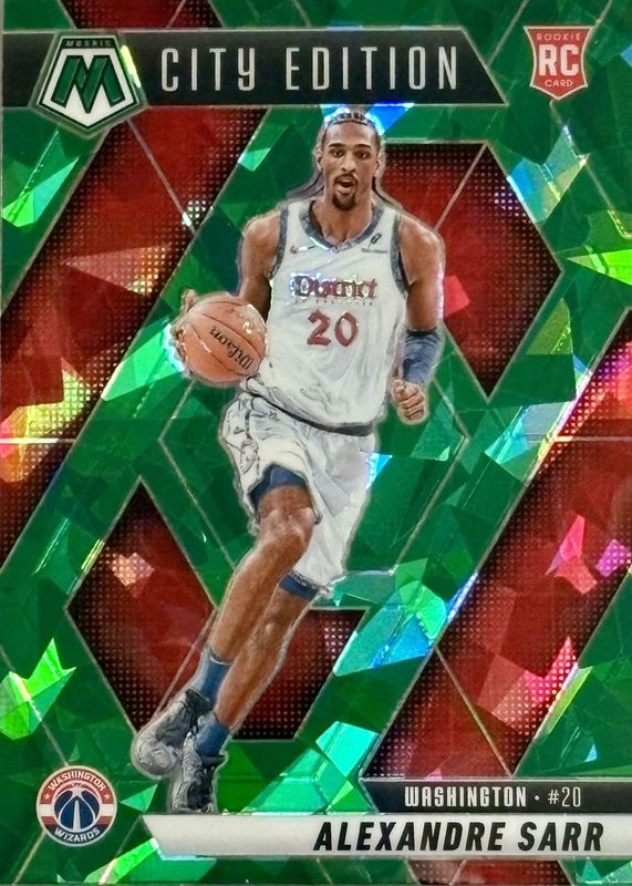 Alexandre Sarr 2024 Mosaic #278 City Edition - Green Ice Rookie RAW