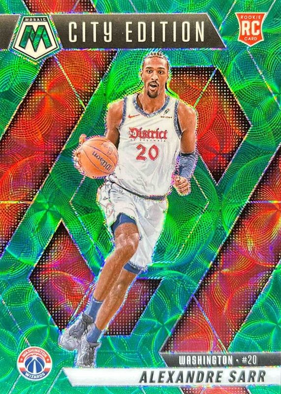 Alexandre Sarr 2024 Mosaic #278 City Edition - International Green /15 Rookie RAW