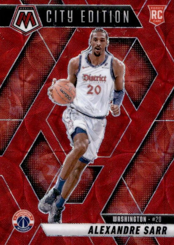 Alexandre Sarr 2024 Mosaic #278 City Edition - International Red /75 Rookie RAW