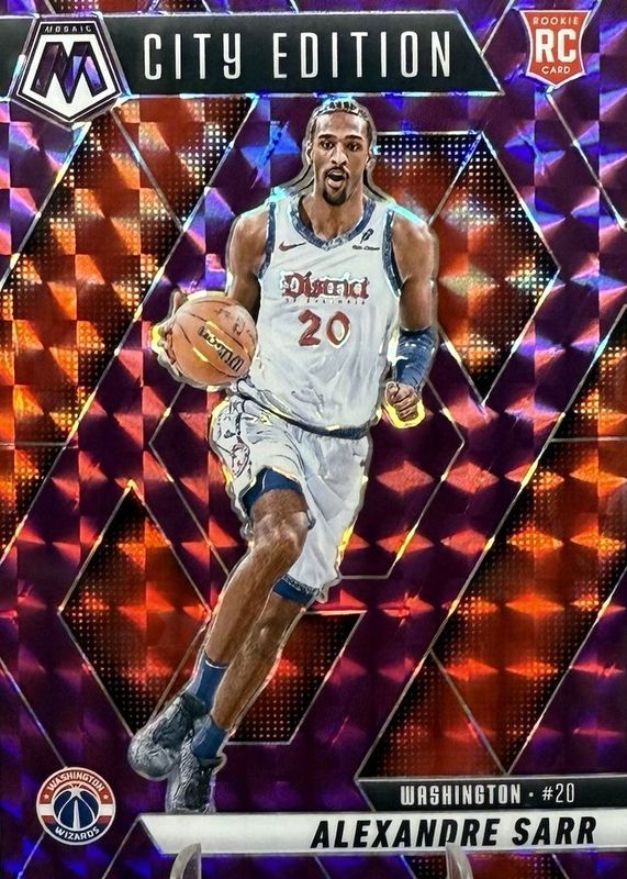 Alexandre Sarr 2024 Mosaic #278 City Edition - Purple /99 Rookie RAW
