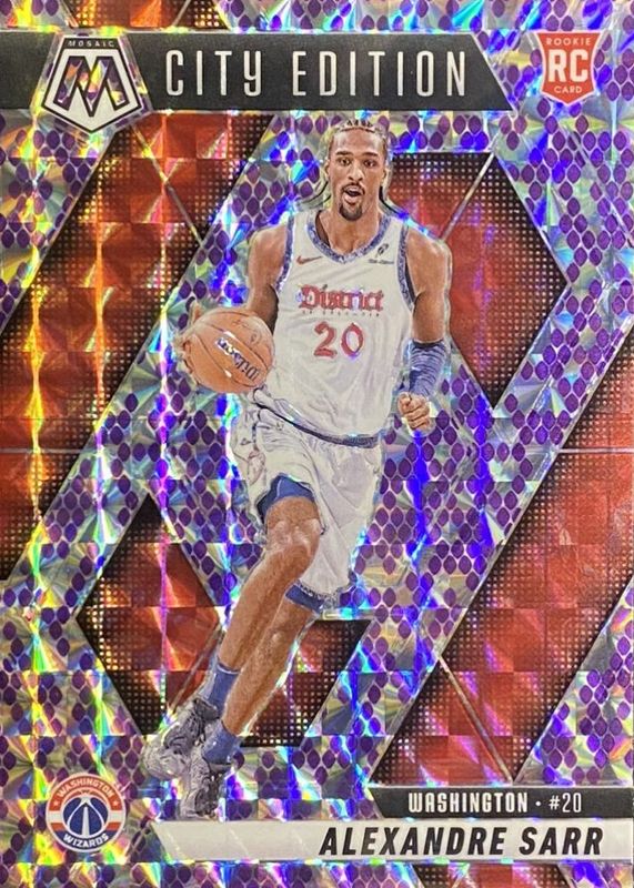 Alexandre Sarr 2024 Mosaic #278 City Edition - Snakeskin Purple /24 Rookie RAW