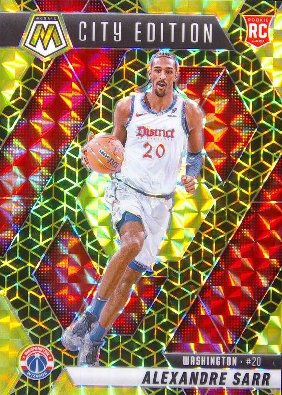 Alexandre Sarr 2024 Mosaic #278 City Edition - Spectris Gold FOTL /10 Rookie RAW