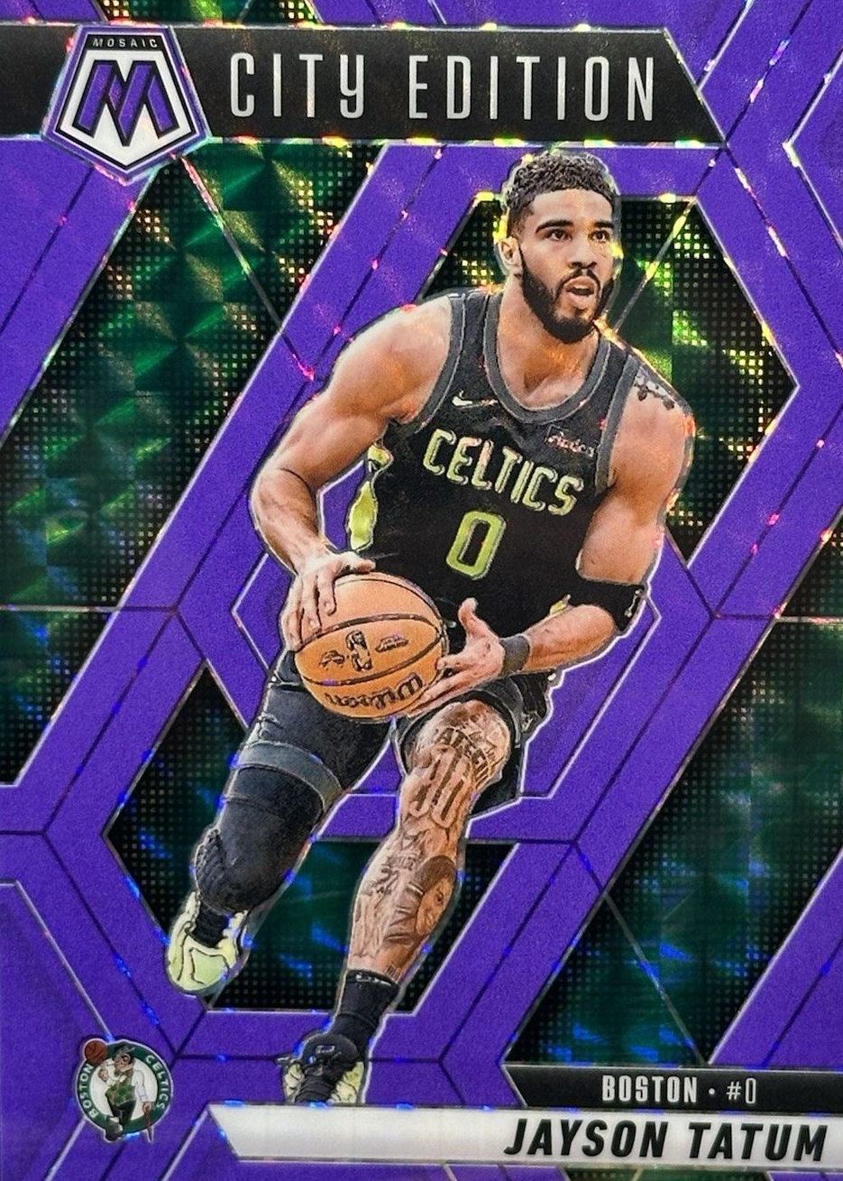 Jayson Tatum 2024 Mosaic #287 City Edition - Purple Fluorescent