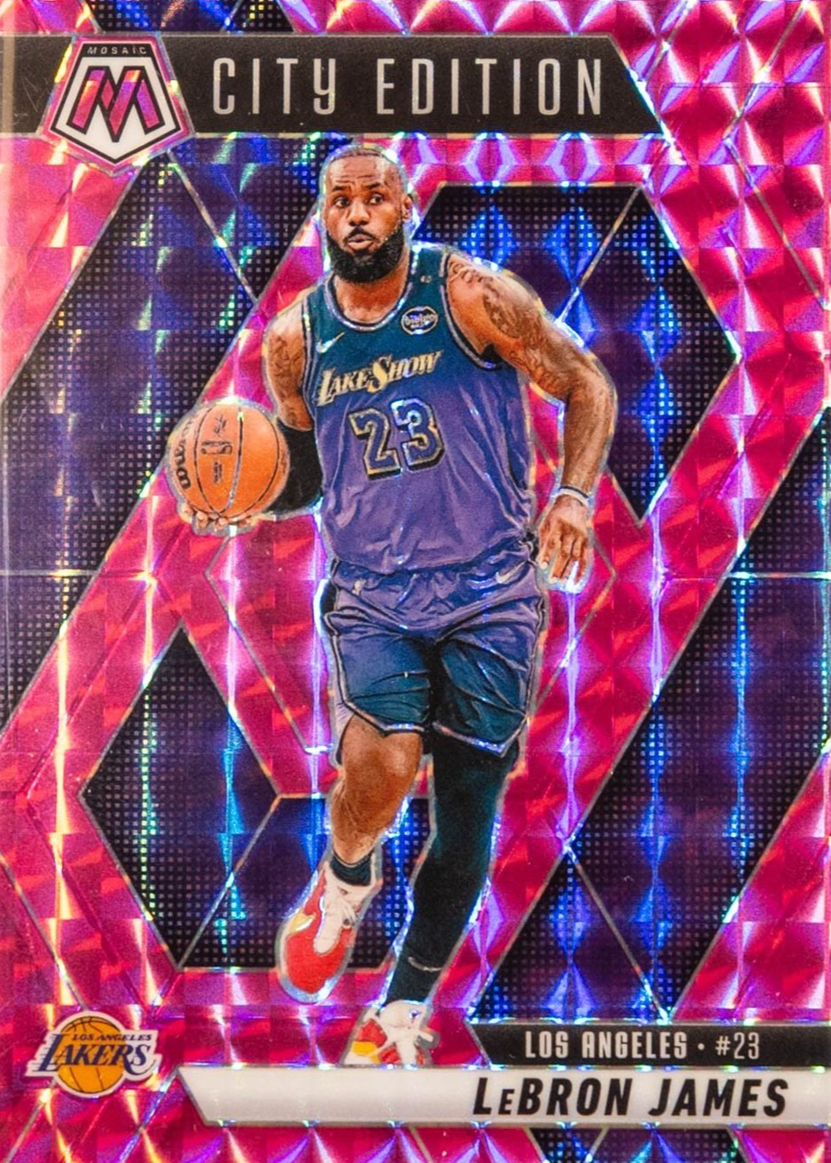 LeBron James 2024 Mosaic #286 City Edition - Pink /175 Price Guide
