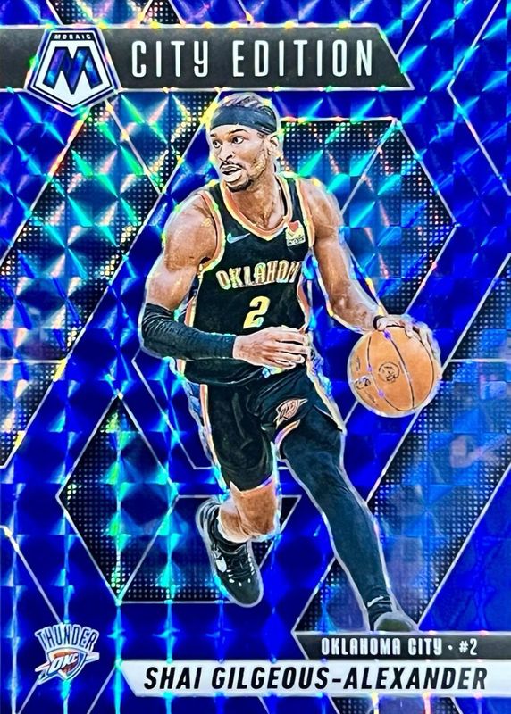 Shai Gilgeous-Alexander 2024 Mosaic #289 City Edition - Blue /199 RAW
