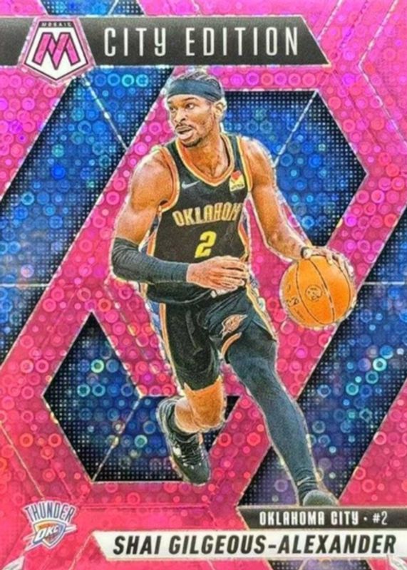 Shai Gilgeous-Alexander 2024 Mosaic #289 City Edition - Fast Break Pink /20 RAW
