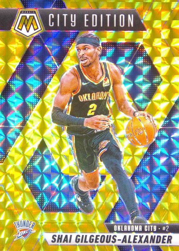 Shai Gilgeous-Alexander 2024 Mosaic #289 City Edition - Gold /10 RAW
