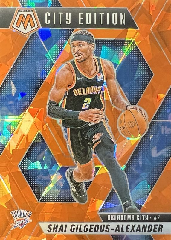 Shai Gilgeous-Alexander 2024 Mosaic #289 City Edition - Orange Ice /49 RAW